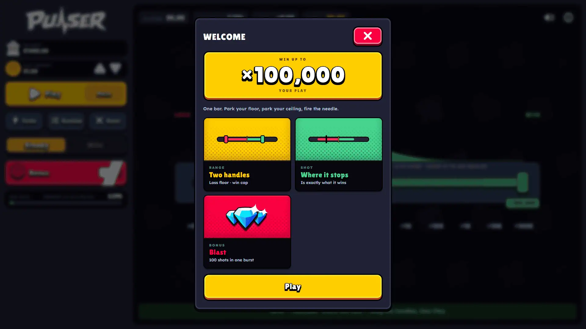 Pulser slot intro screen