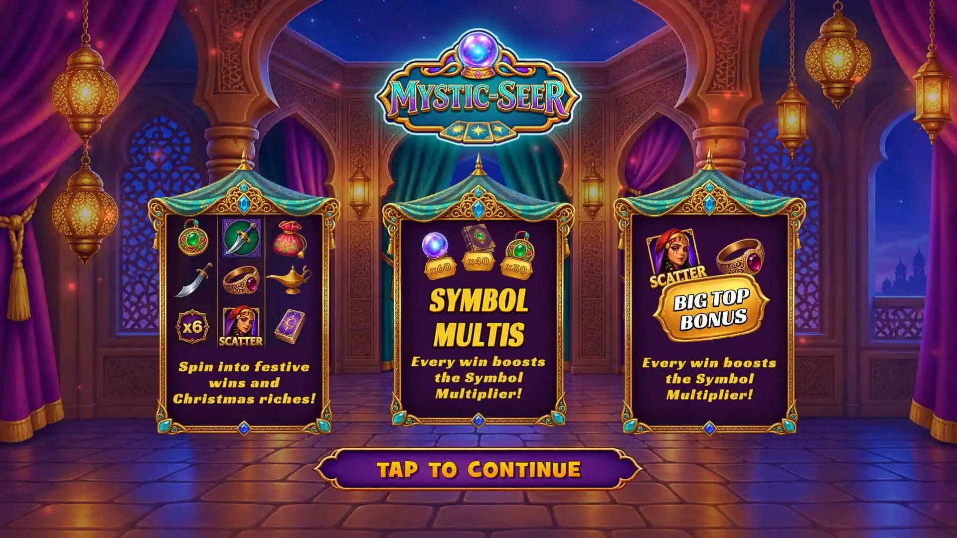 Mystic Seer slot intro screen