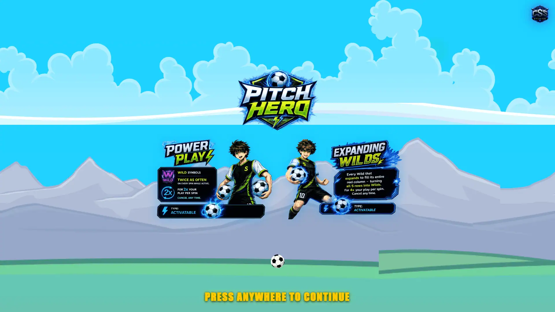 Pitch Hero slot intro screen