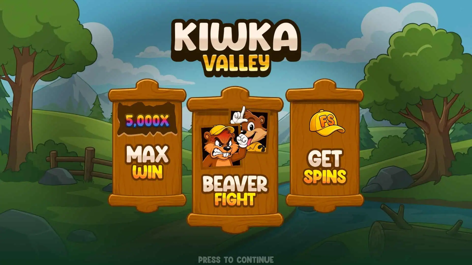 Kiwka Valley slot intro screen