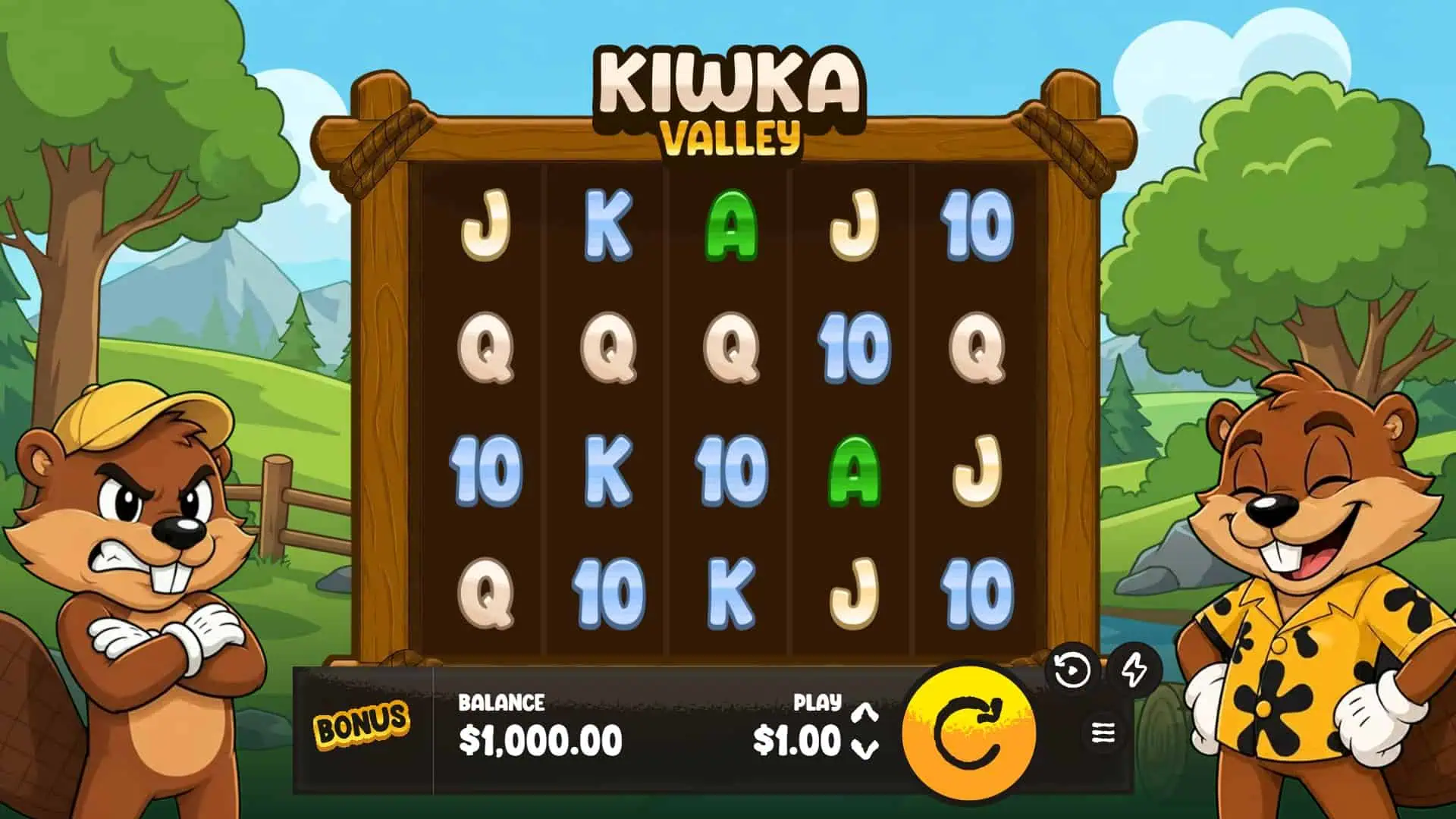 Kiwka Valley slot gameplay reels