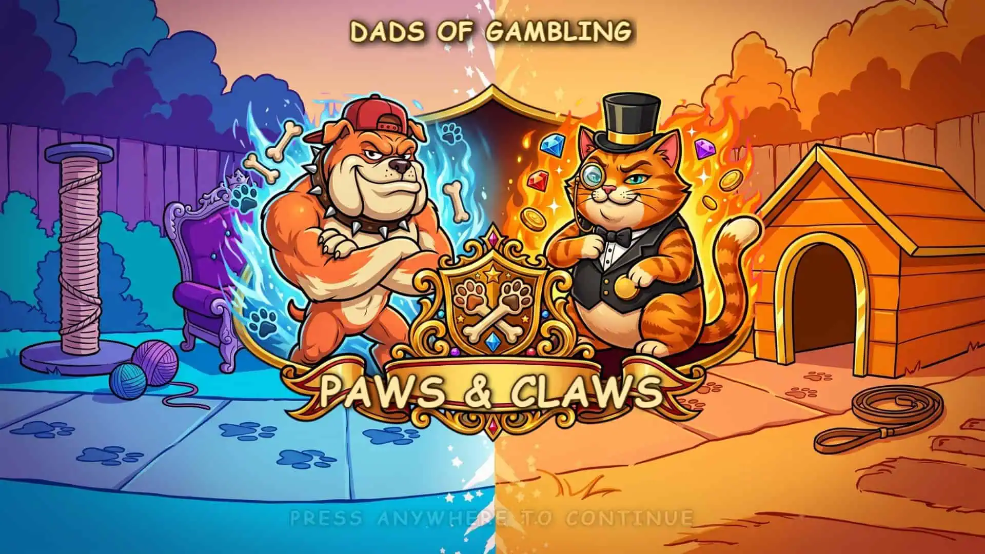 Paws & Claws slot intro screen