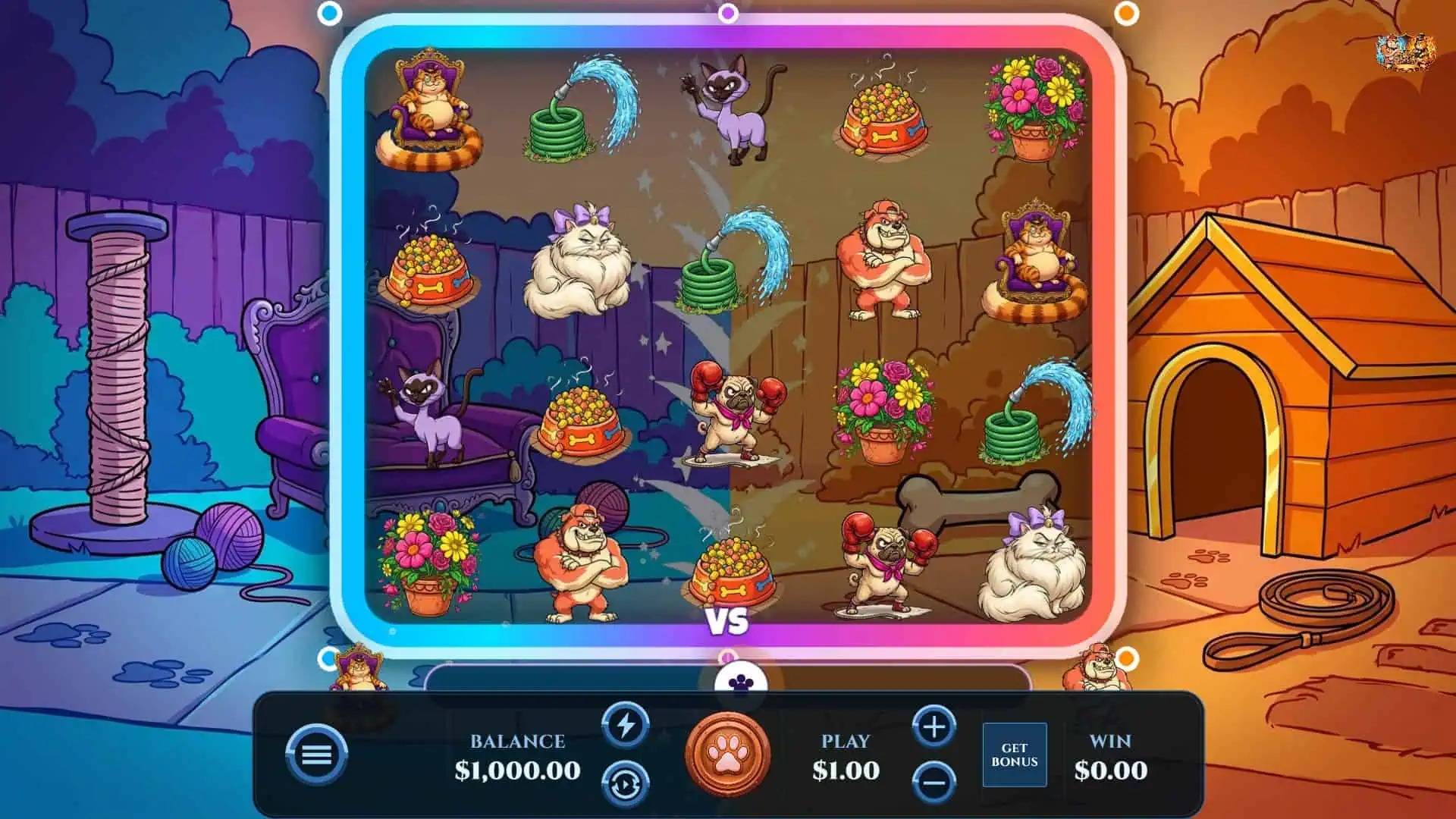Paws & Claws slot gameplay reels