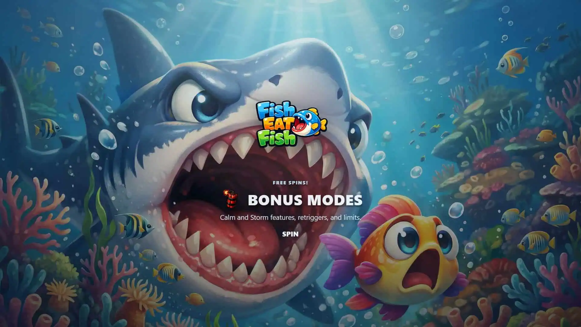 Fish Eat Fish slot intro screen