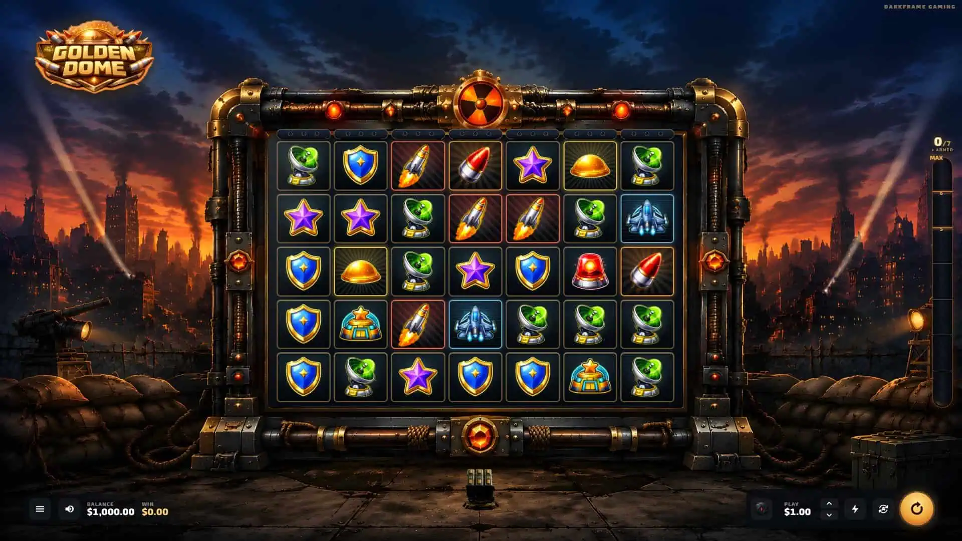 Golden Dome slot gameplay reels