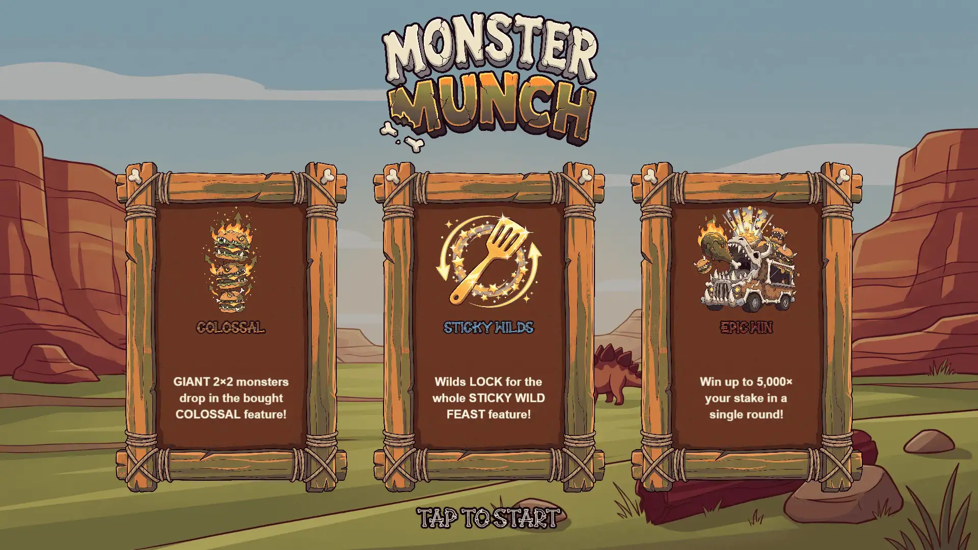 Monster Munch slot intro screen