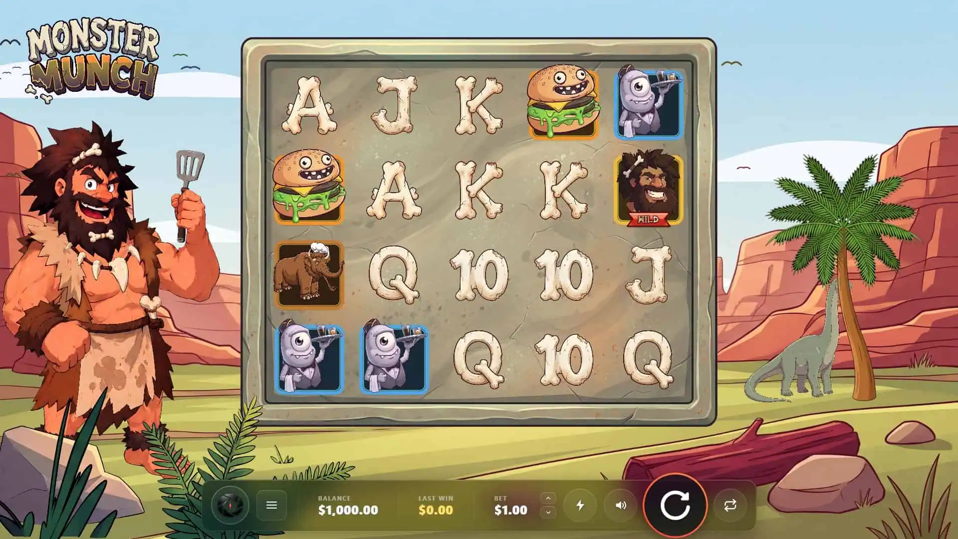 Monster Munch slot gameplay reels