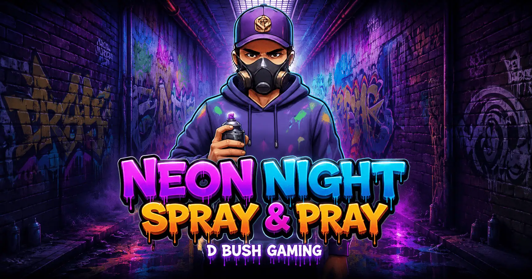 Neon Nights: Spray and Pray Slot Demo by D Bush Gaming slot cover image