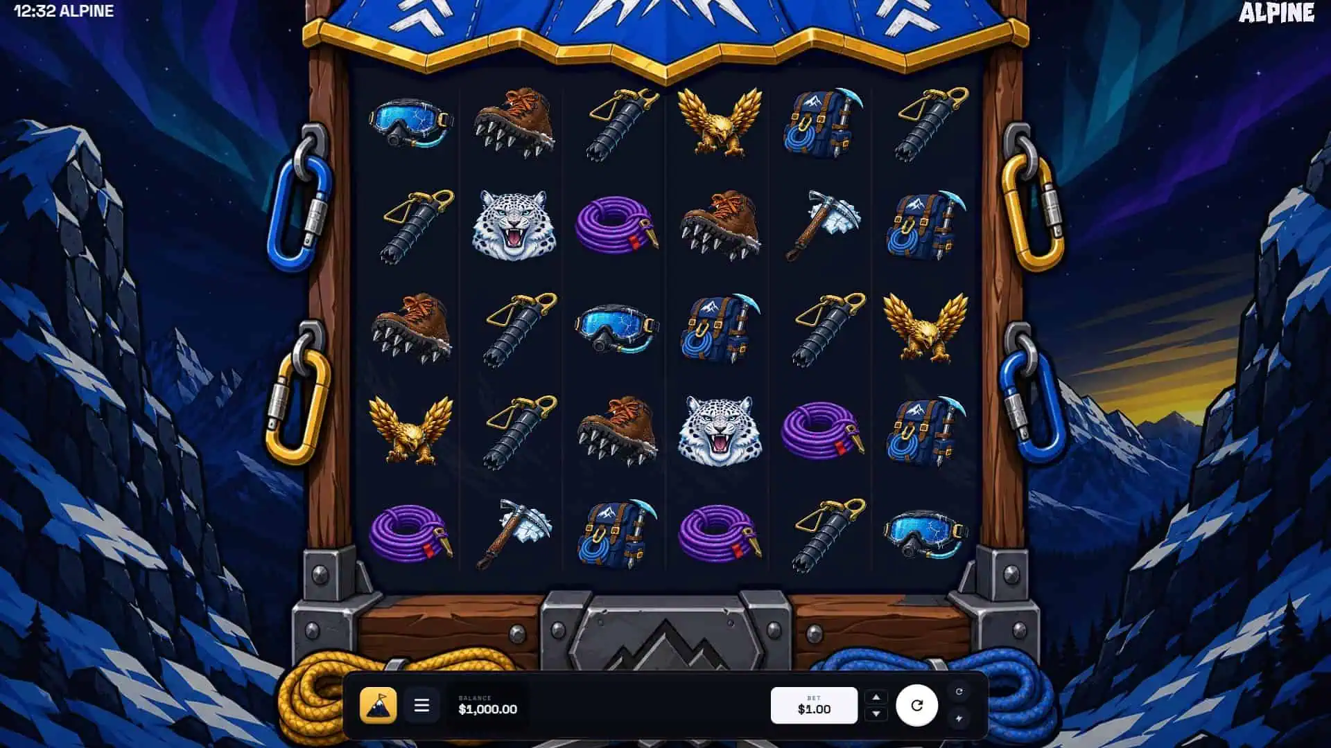 Alpine slot gameplay reels