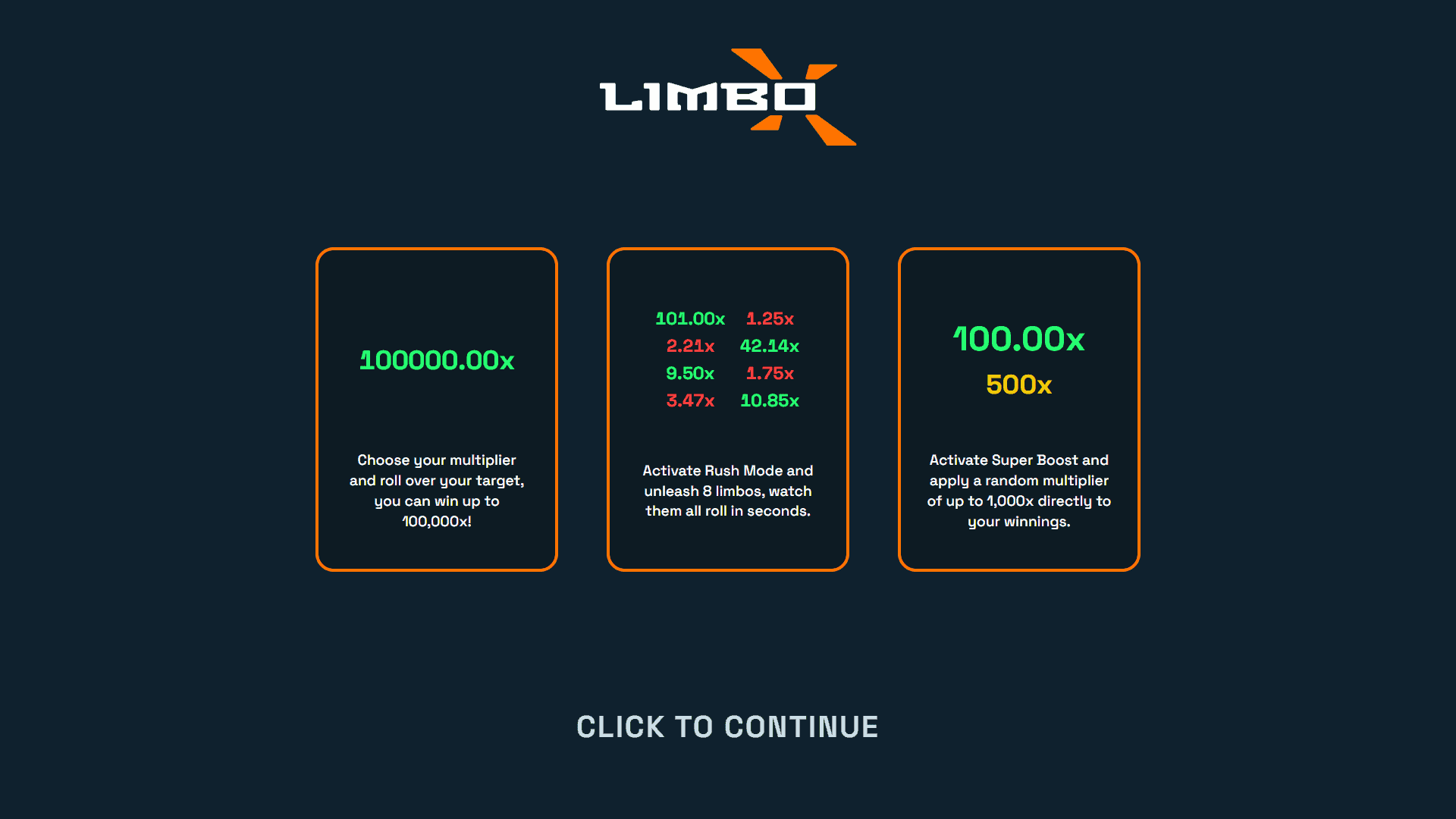Limbo Xtreme slot intro screen