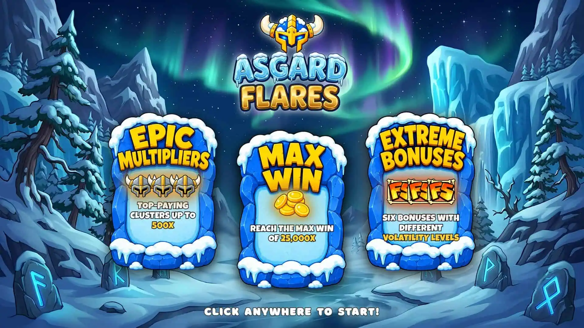 Asgard Flares slot intro screen