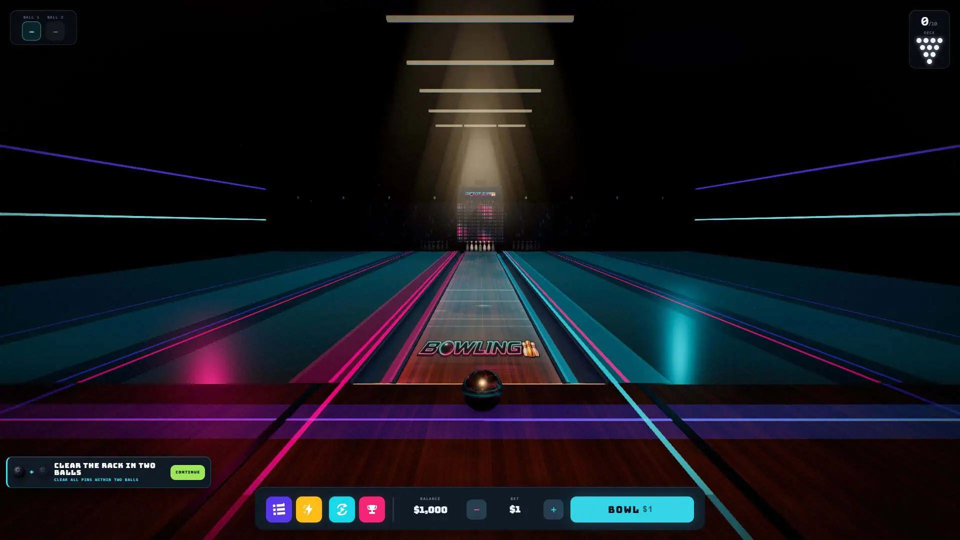 Bowling slot gameplay reels