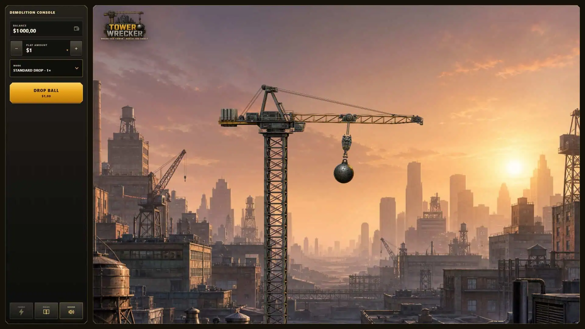 Tower Wrecker slot gameplay reels