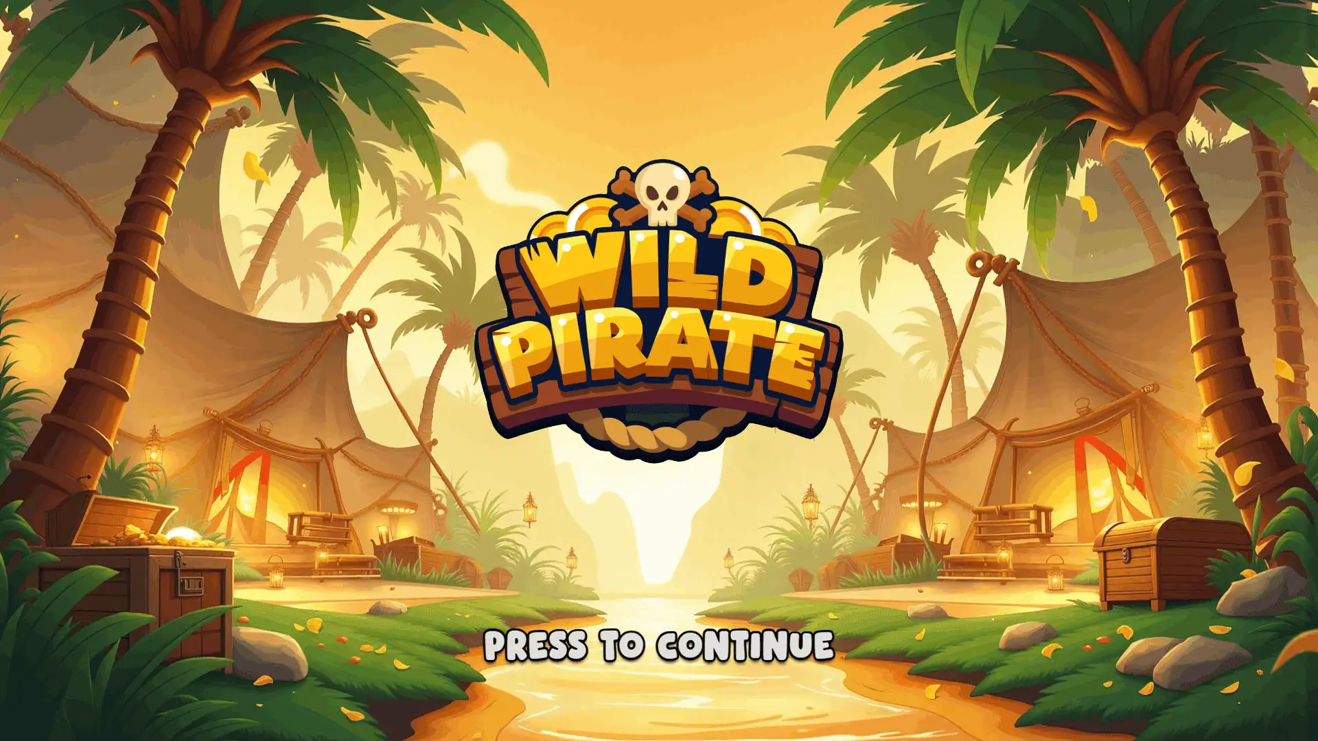 Wild Pirate Cluster Pays slot intro screen
