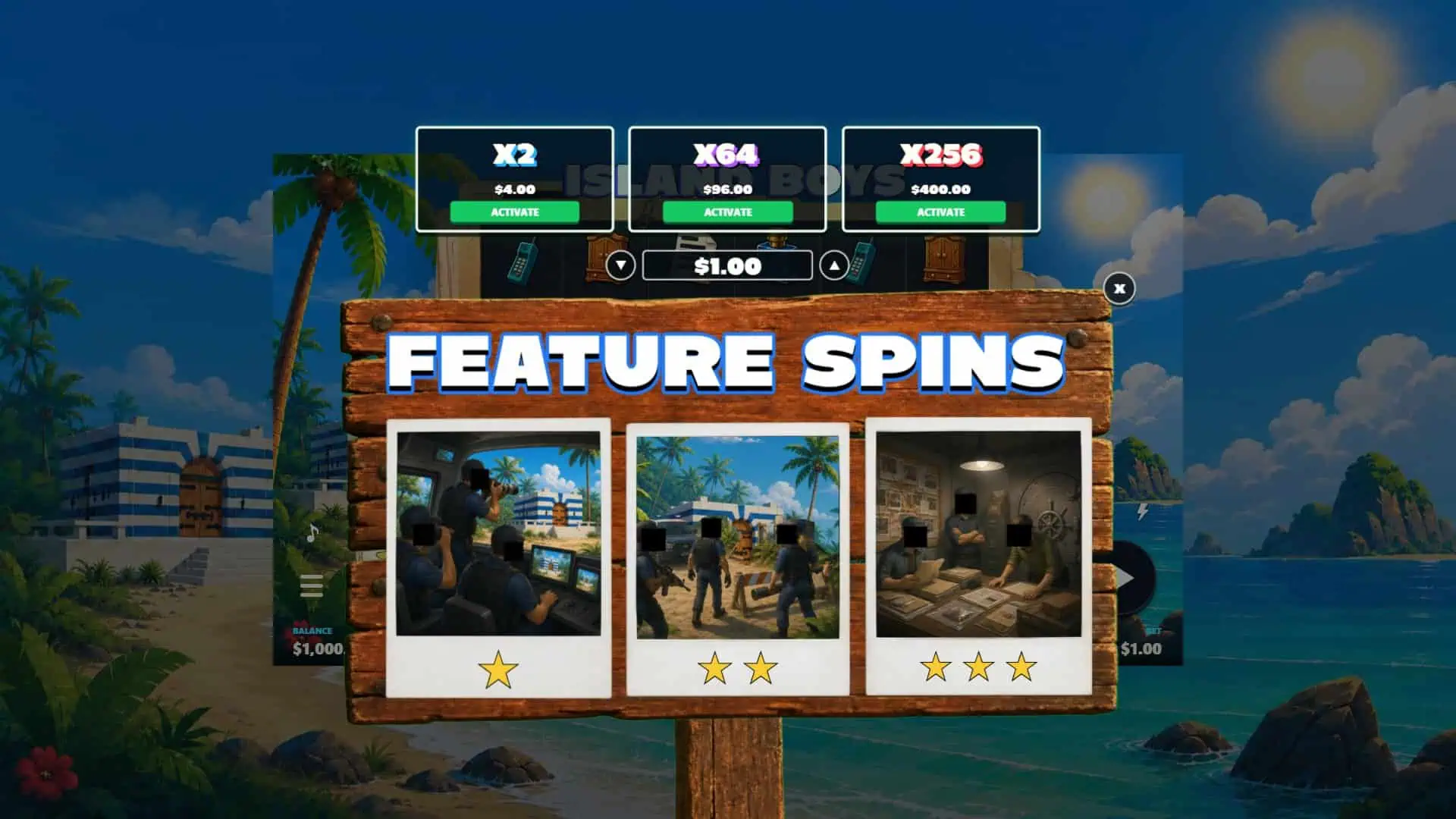 Island Boys Bonus Buy bonus buy menu