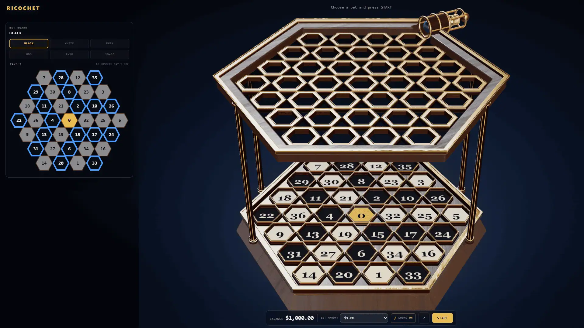 Ricochet slot gameplay reels