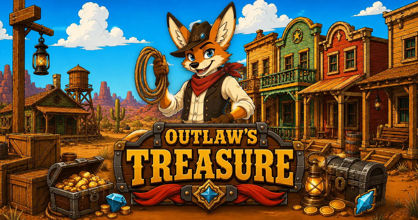 Outlaws Treasure Slot Demo by Emporium slot cover image