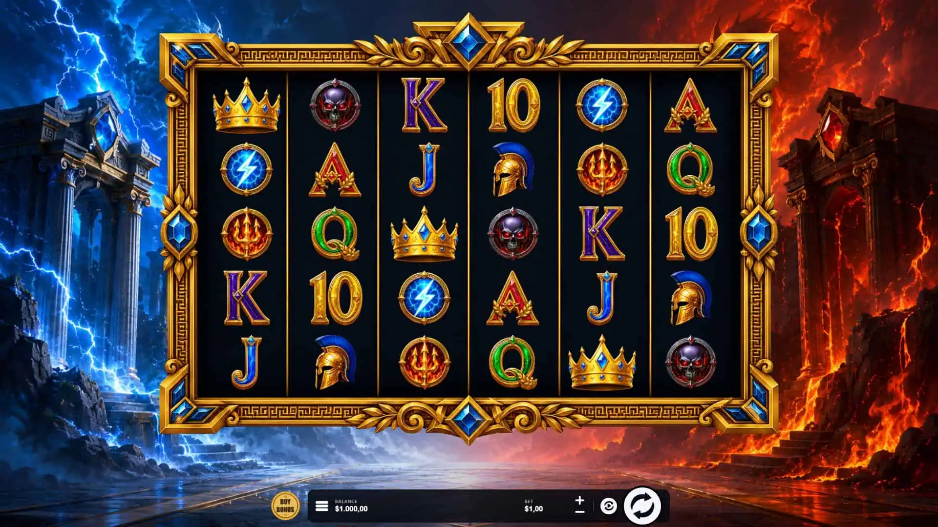 Realm Clash slot gameplay reels