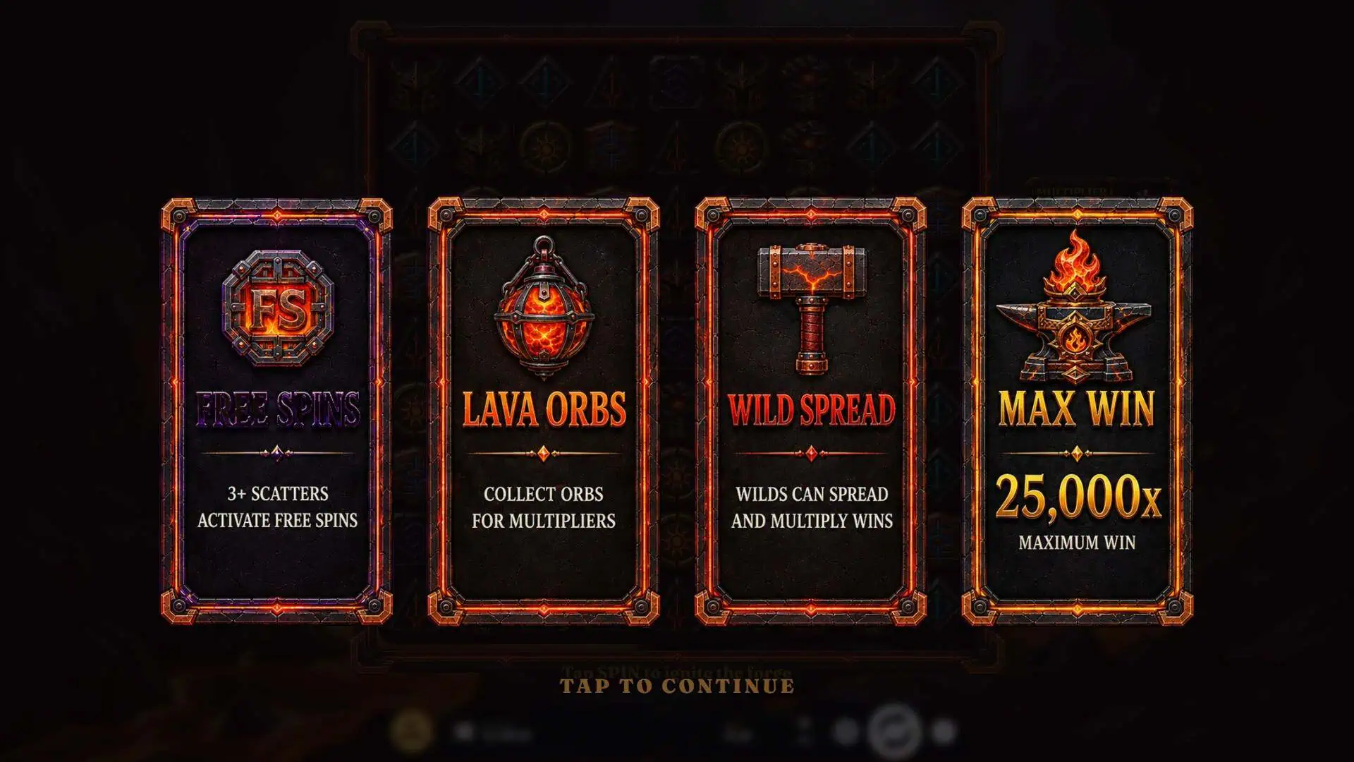 Stone Rush 2 slot intro screen