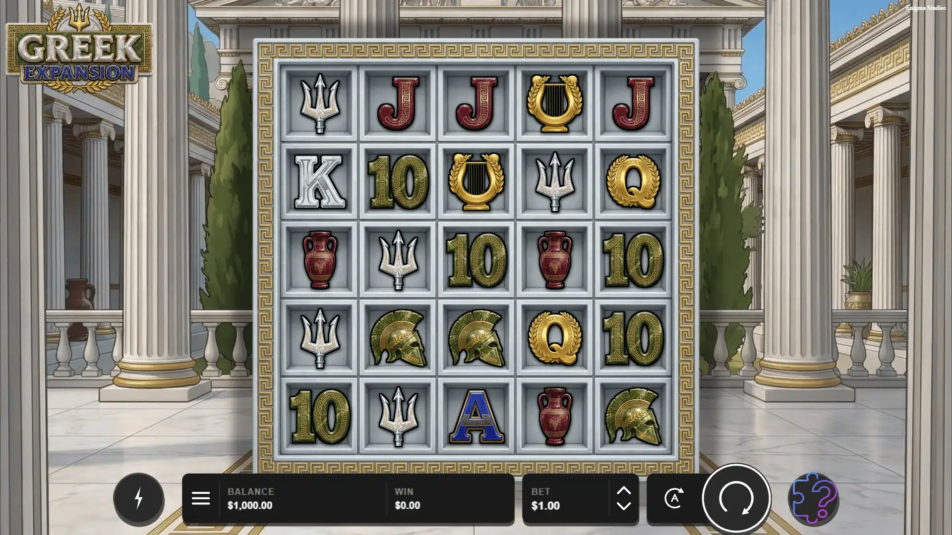 Greek Expansion slot gameplay reels