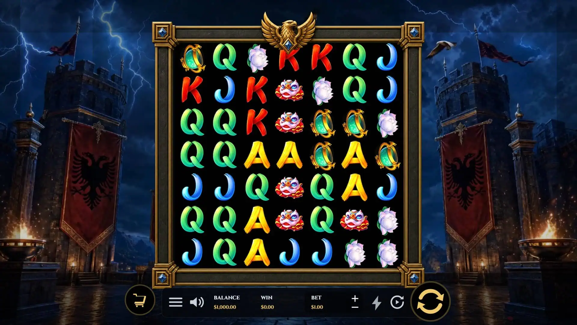 Golden Eagle slot gameplay reels