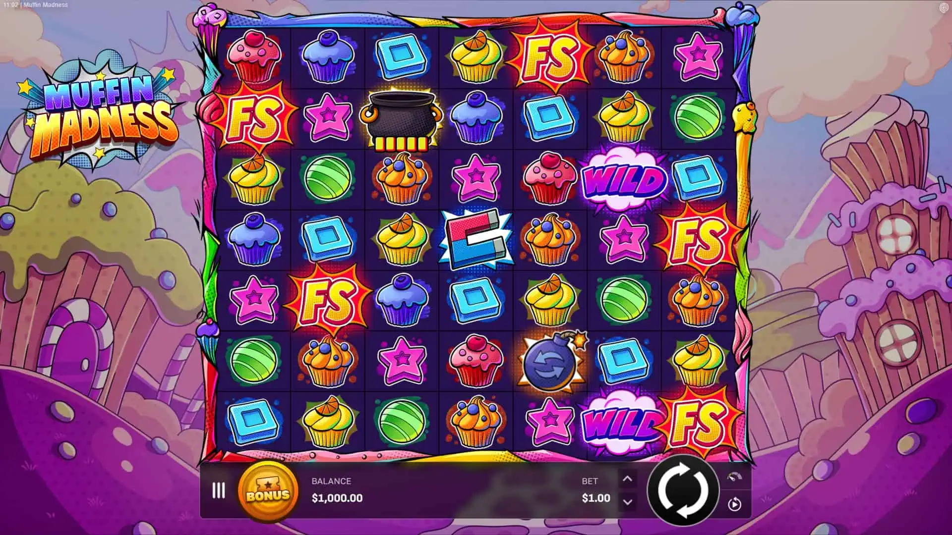 Muffin Madness slot gameplay reels