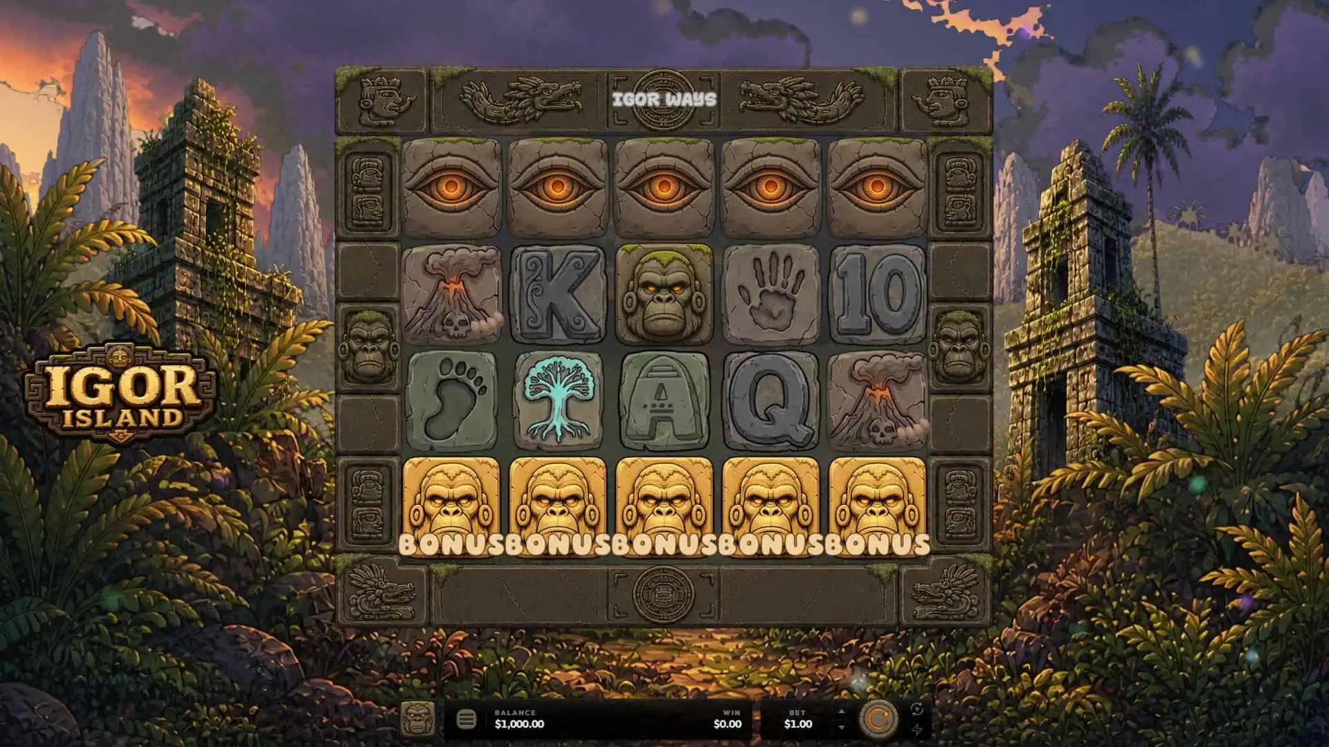 Igor Island slot gameplay reels