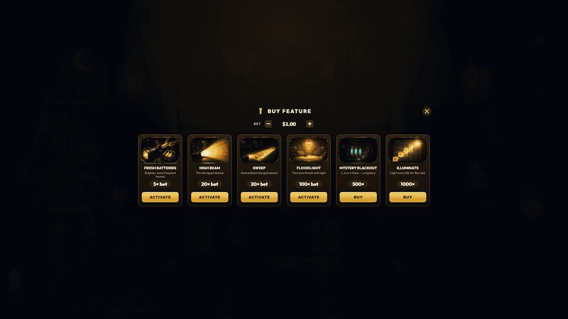 Last Light bonus buy menu