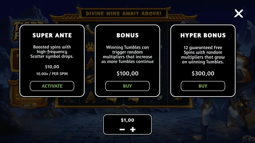 Fluxongames tiger force bonus buy