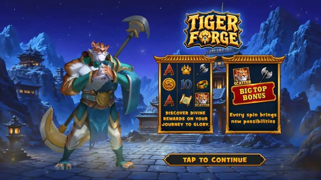 Fluxongames tiger force intro screen