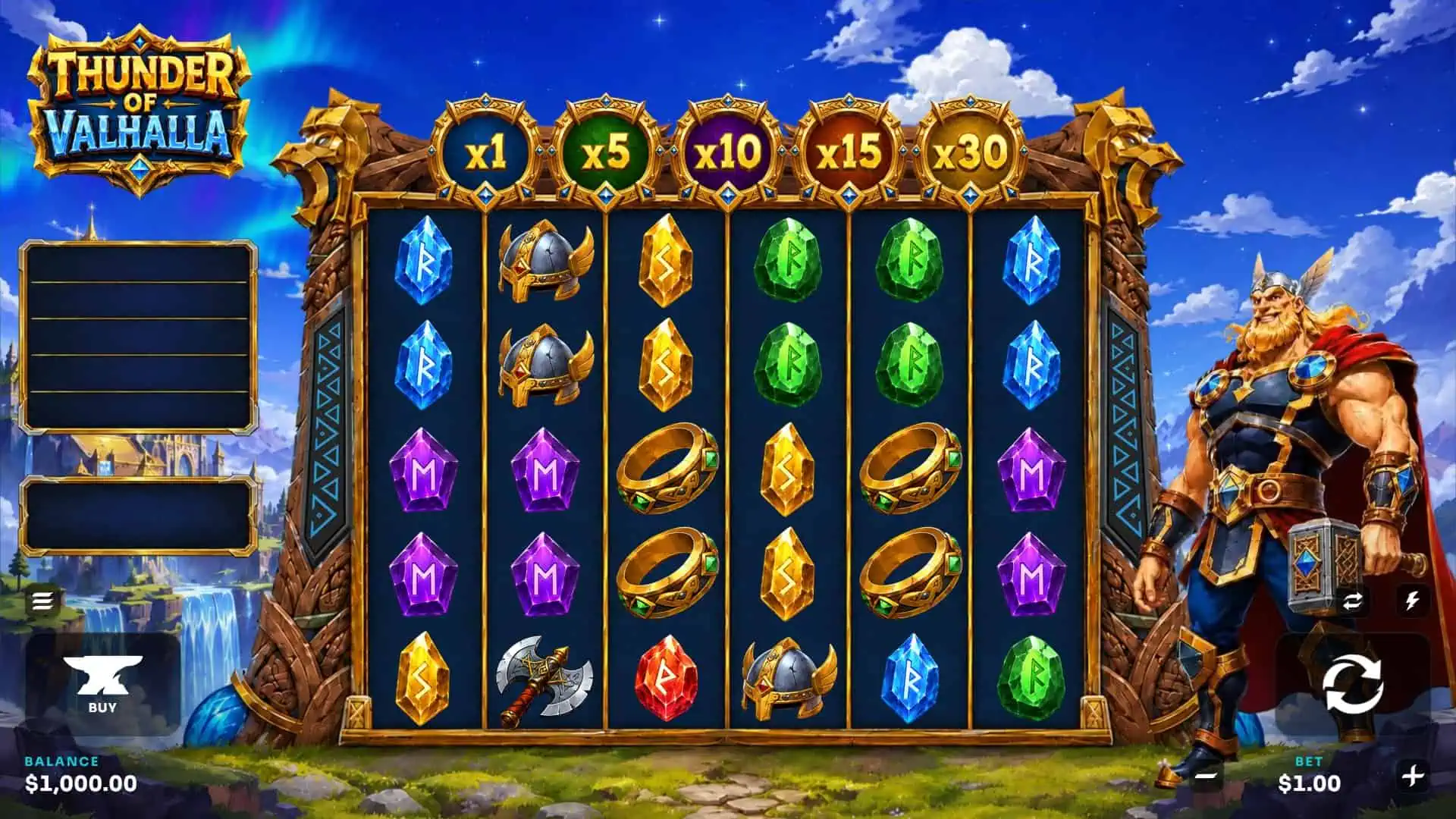 Thunder of Valhalla slot gameplay reels