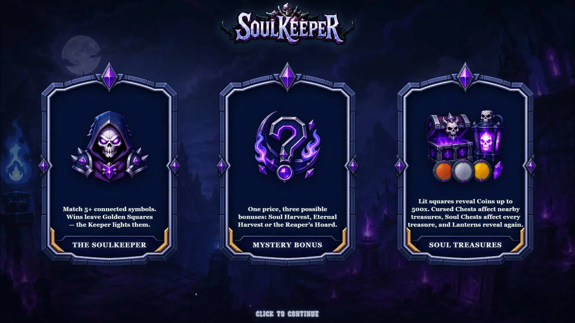 SoulKeeper slot intro screen