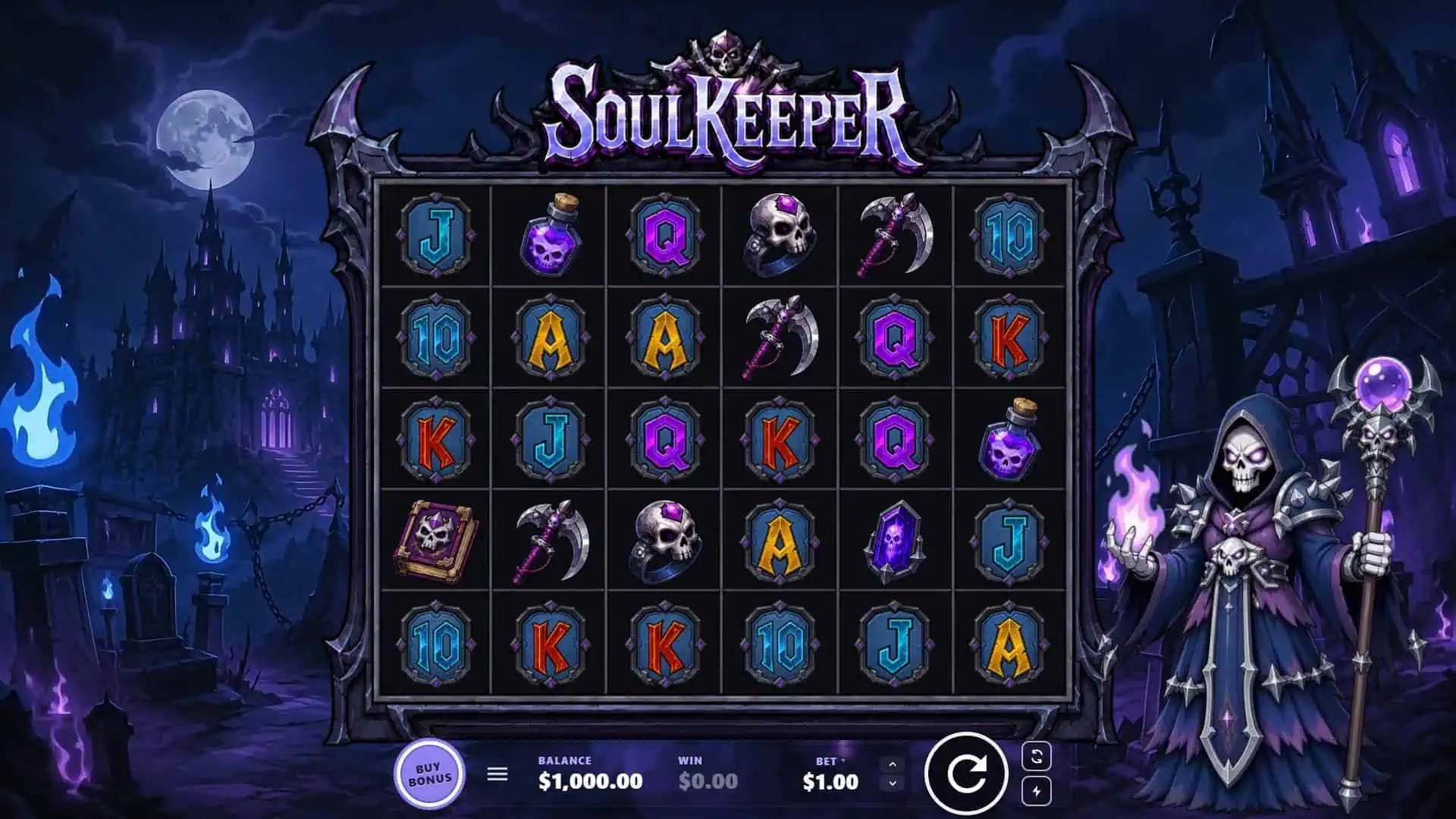 SoulKeeper slot gameplay reels