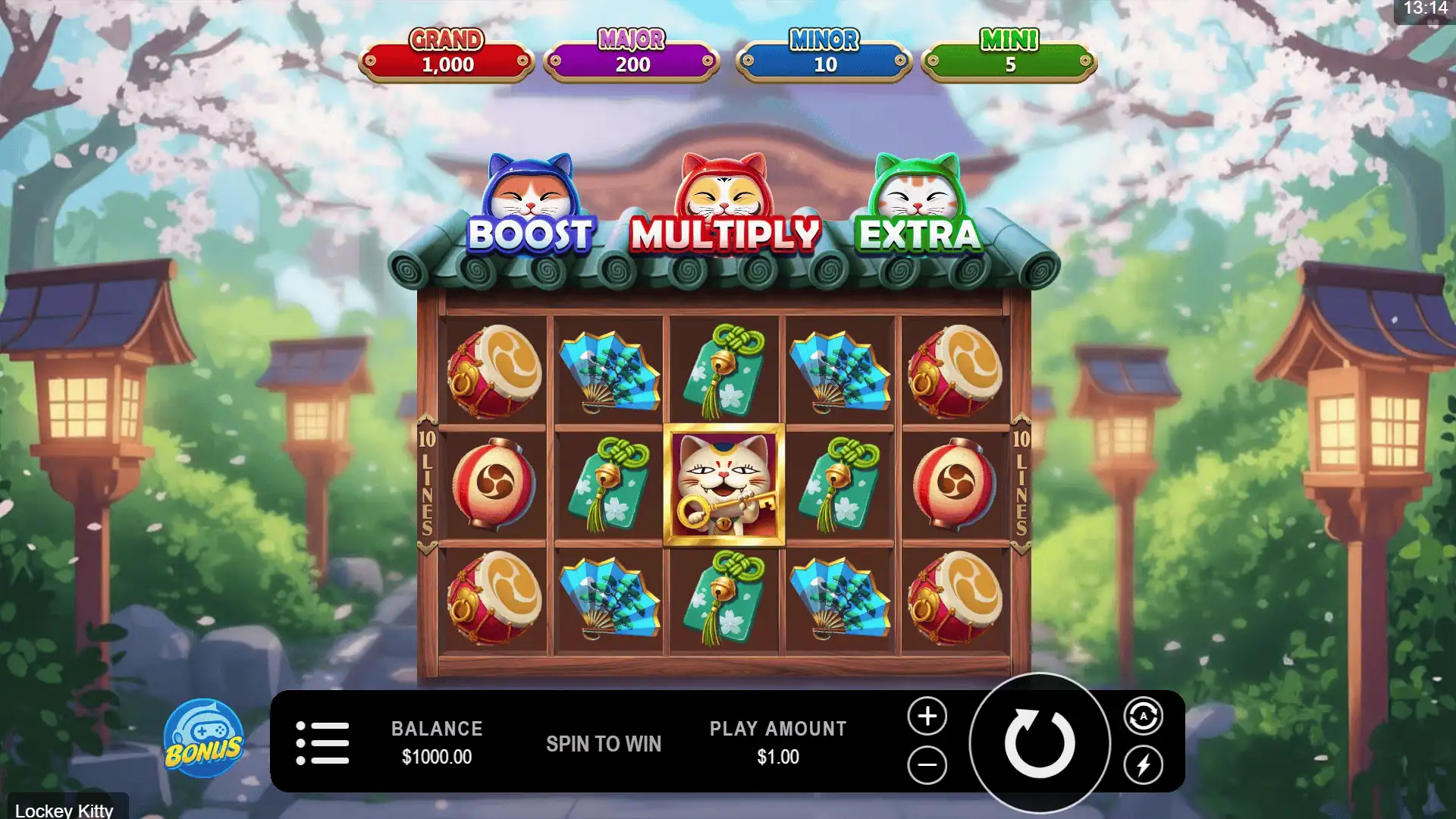 Lockey Kitty slot gameplay reels