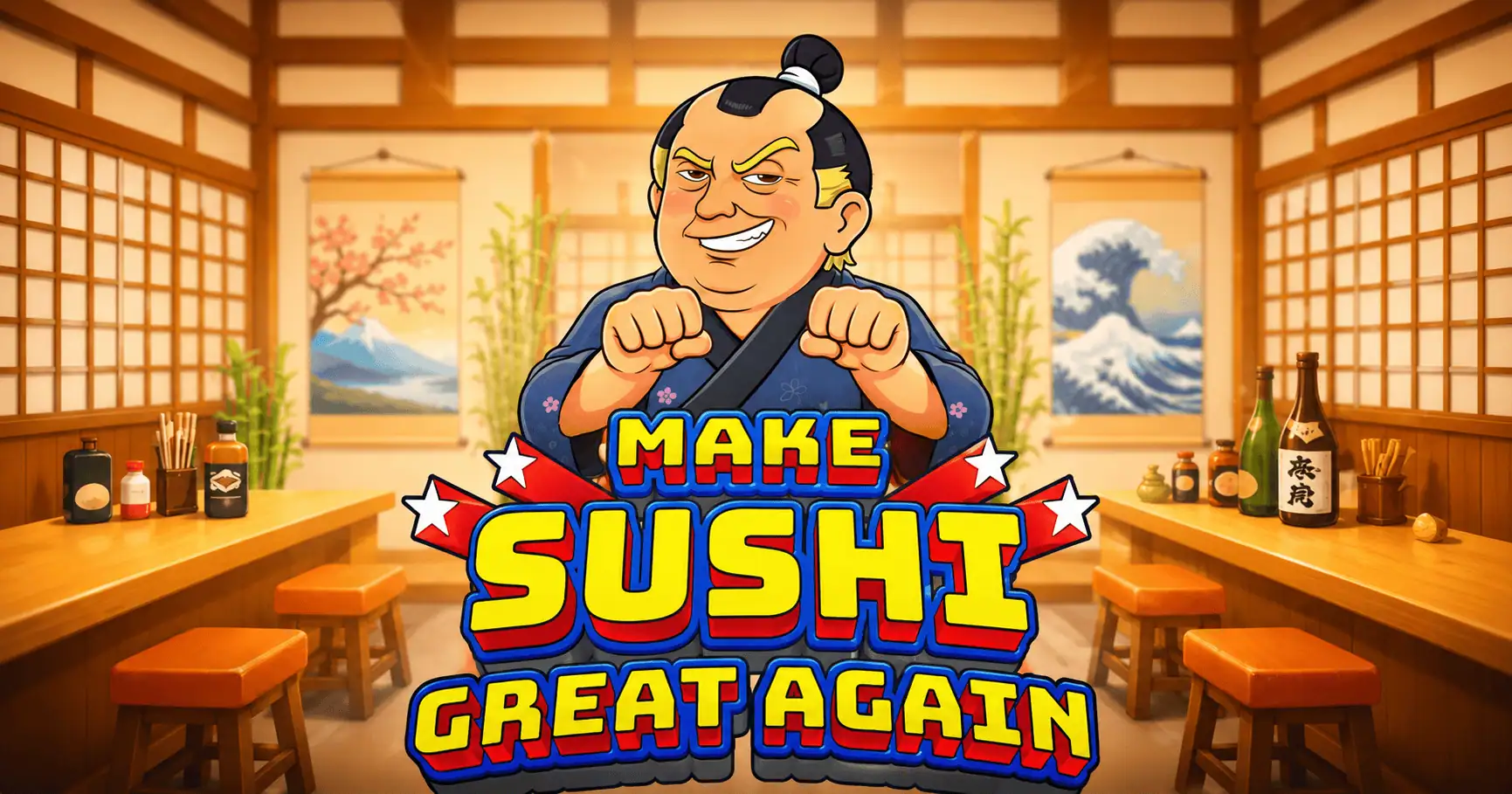 Make Sushi Great Again Slot Demo by Funky Games slot cover image