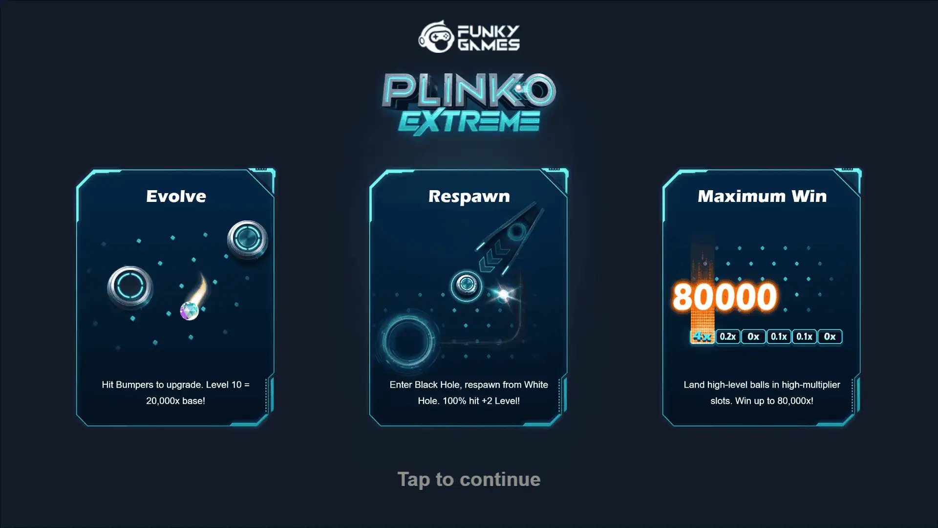 Plinko Extreme slot intro screen