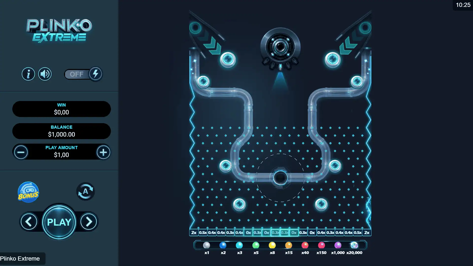 Plinko Extreme slot gameplay reels