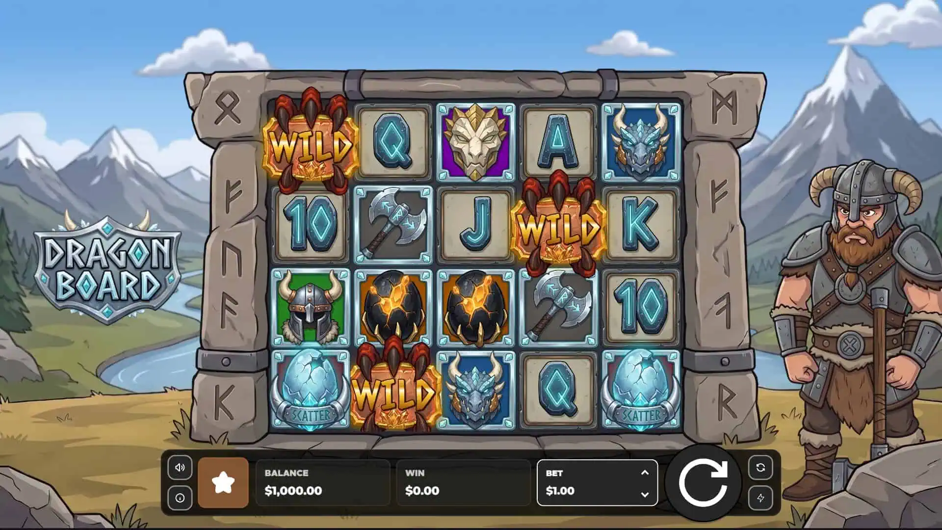 Dragon Board slot gameplay reels