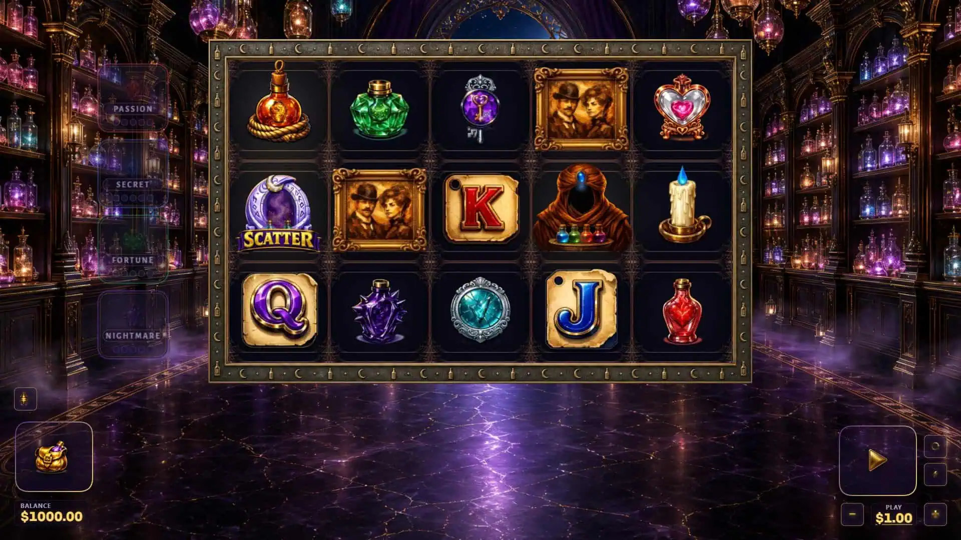 Memory Thief Market slot gameplay reels