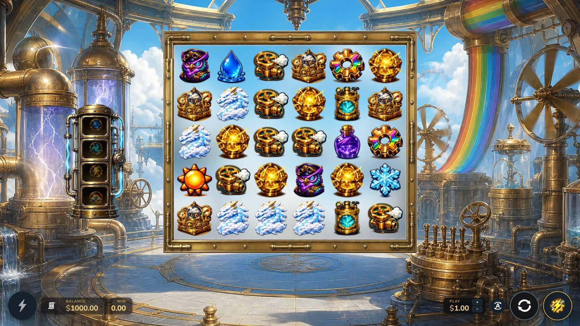 The Weather Factory slot gameplay reels