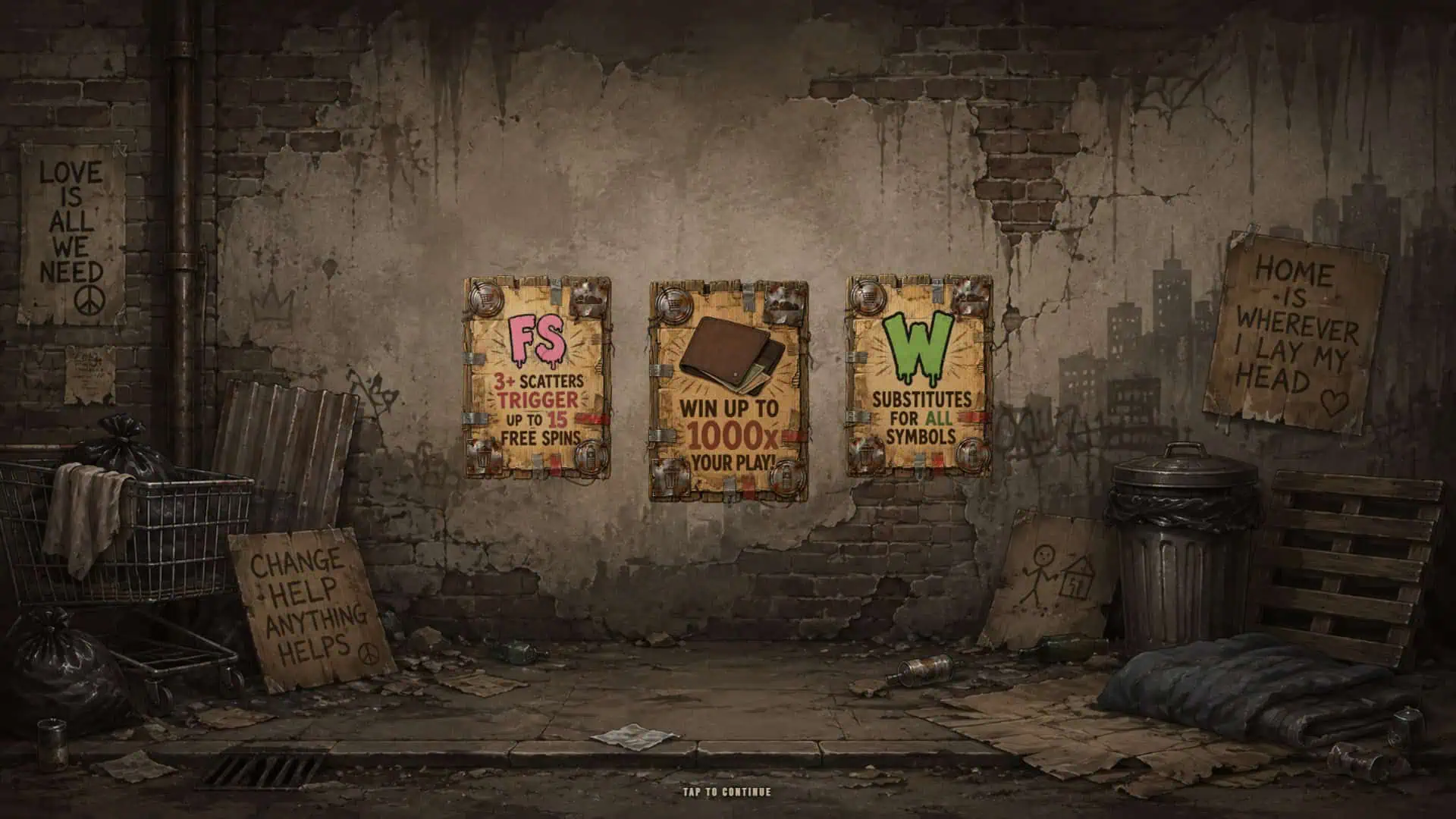 Cardboard Fortune slot intro screen