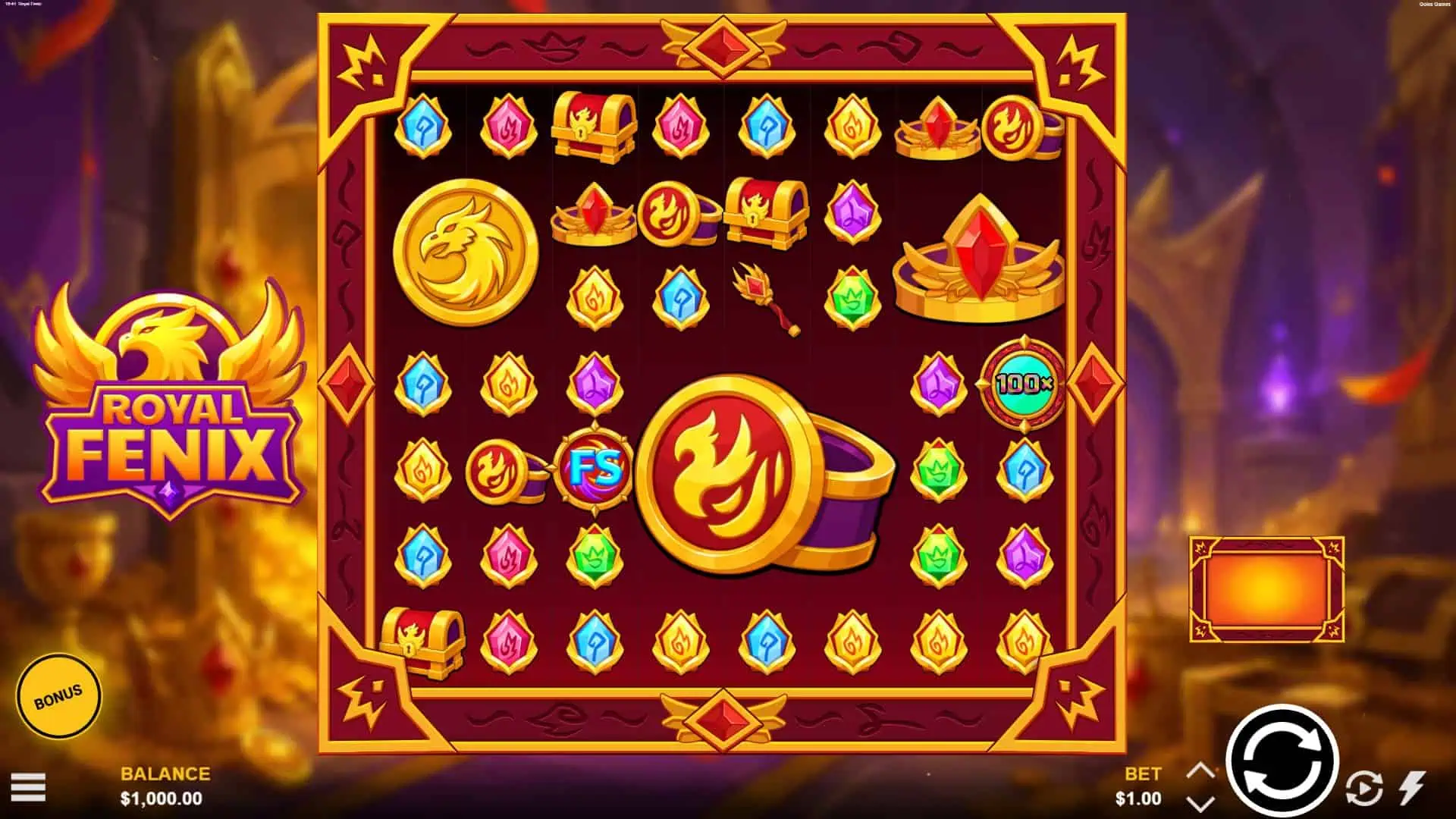 Royal Fenix slot gameplay reels