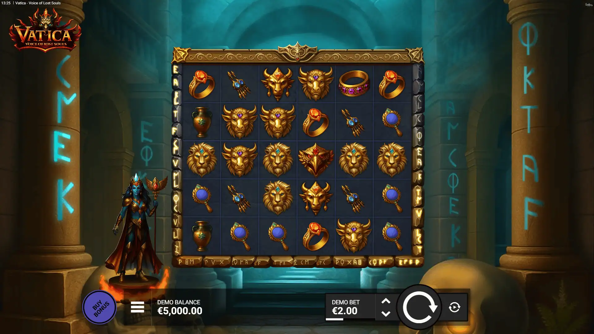 Vatica Voice of Lost Souls slot gameplay reels