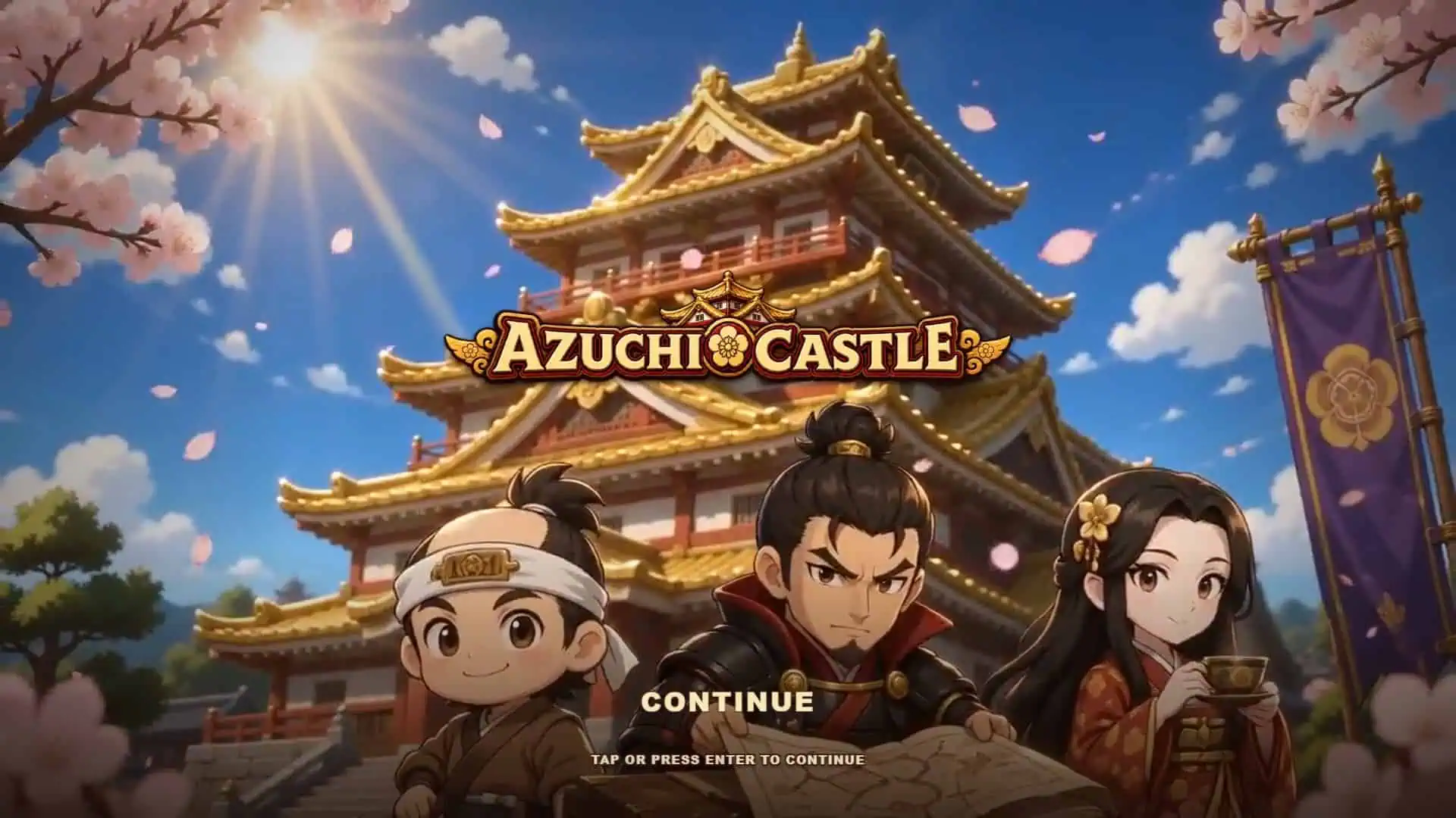 Azuchi Castle slot intro screen