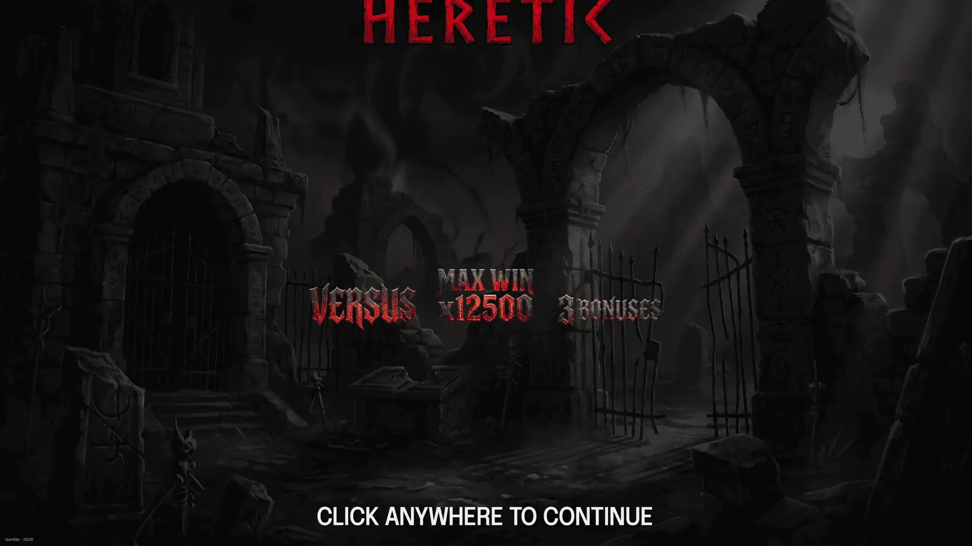 Heretic slot intro screen