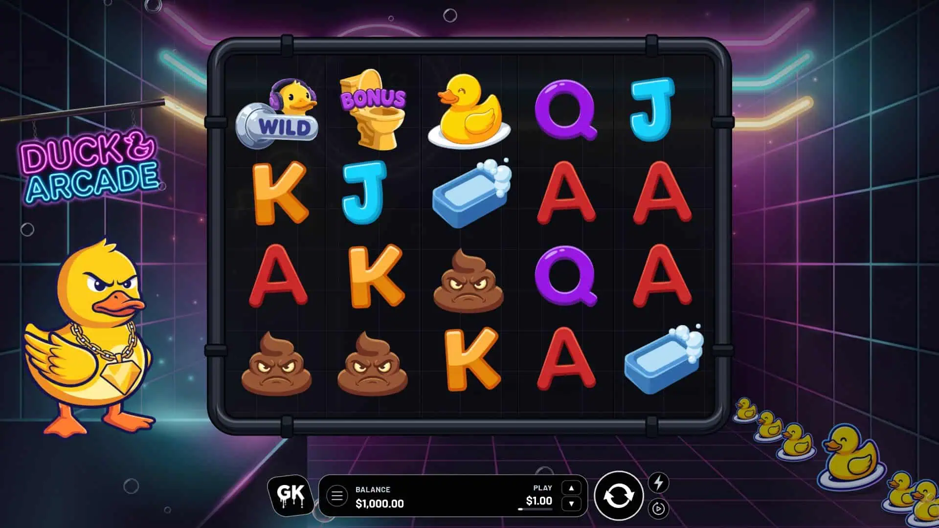 Duck Arcade slot gameplay reels