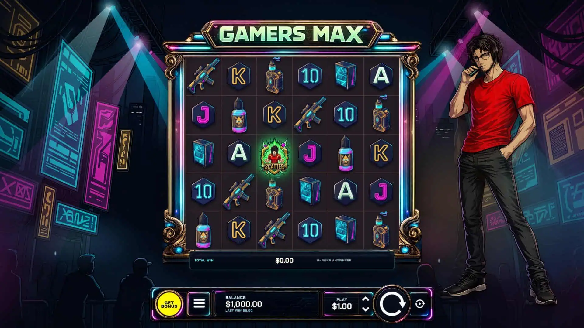 Gamers Max slot gameplay reels