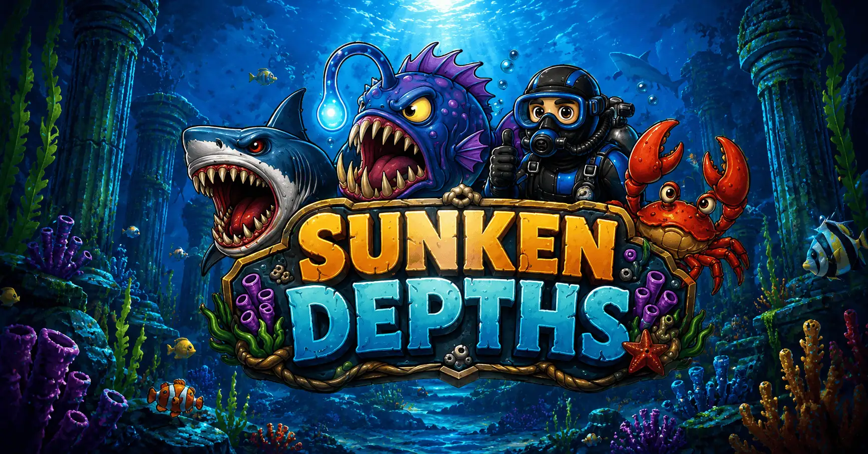 Sunken Depths Slot Demo by Hammer Head Gaming slot cover image