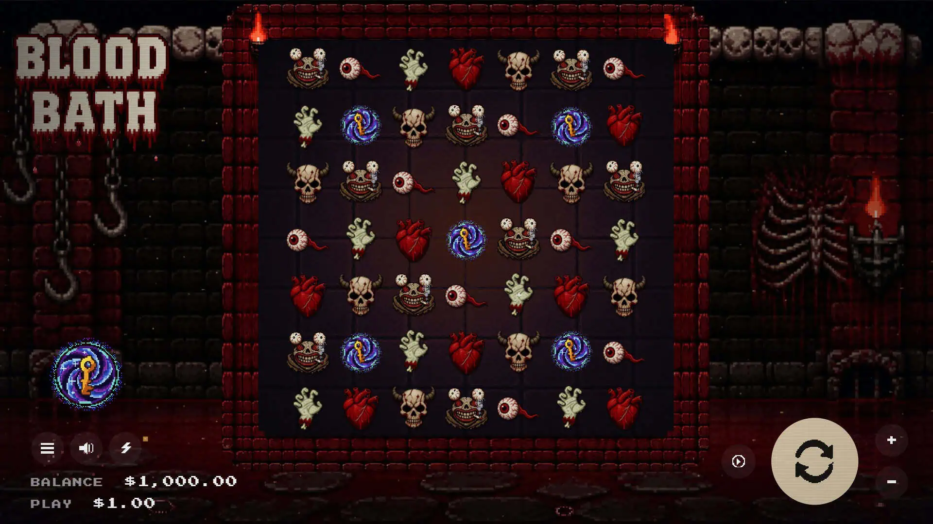 Bloodbath slot gameplay reels