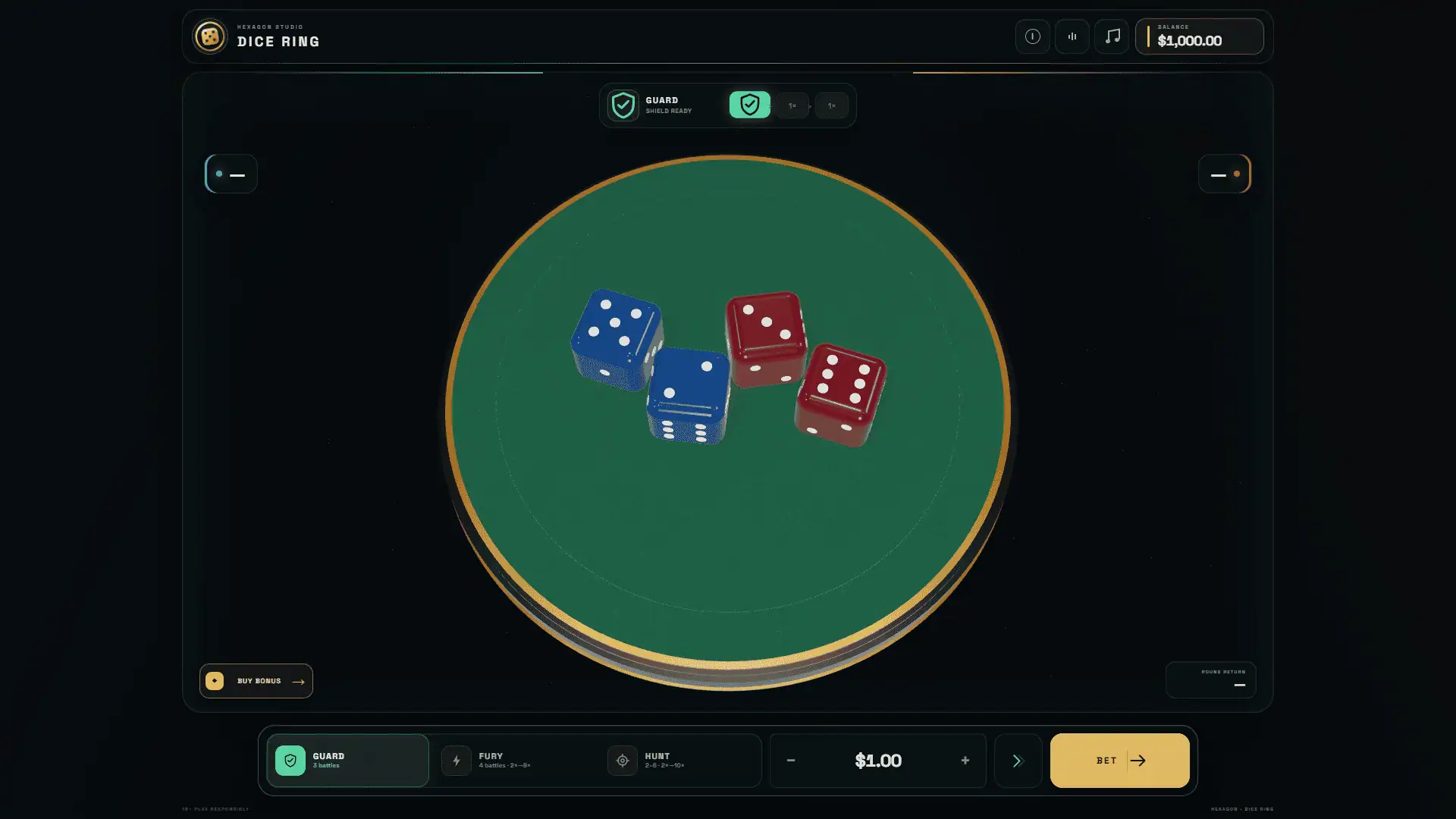 Dice Ring slot gameplay reels